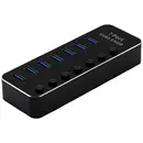 Roline 14.02.5057 Hub USB 7 Porte USB-A USB 3.2 Gen1 5 GBit/s Nero