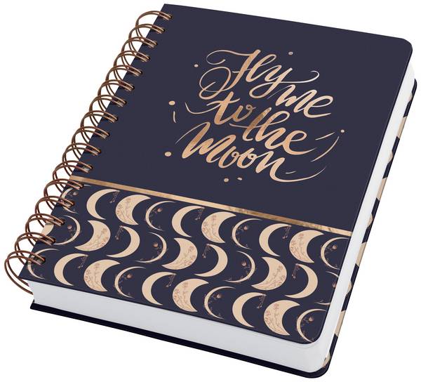 <br>  Sigel<br>  Jolie Moonlight Melody<br>  JN625<br>  blocco note a spirale<br>  con griglia di puntini<br>  Nero, Beige, Albicocca<br>  120<br>  DIN A5<br>