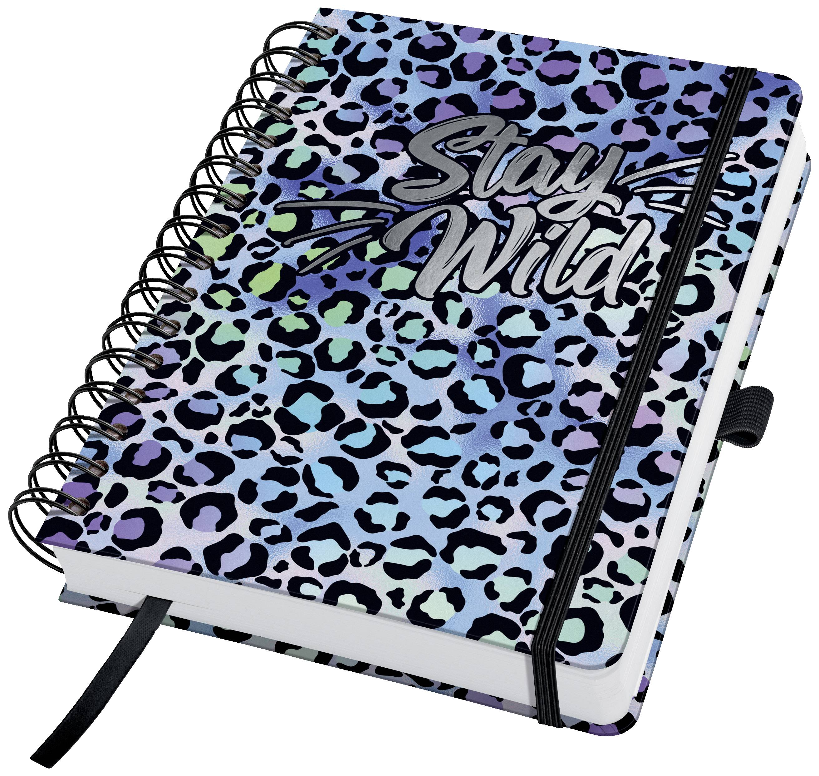 Sigel Jolie Blue Leo Love JN652 blocco note a spirale bianco Blu, Viola, Nero 120 Foglio DIN A5
