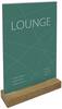 Sigel TA256 Espositore da tavolo adatto per formato carta: DIN A4 Trasparente, Legno 1 pz.