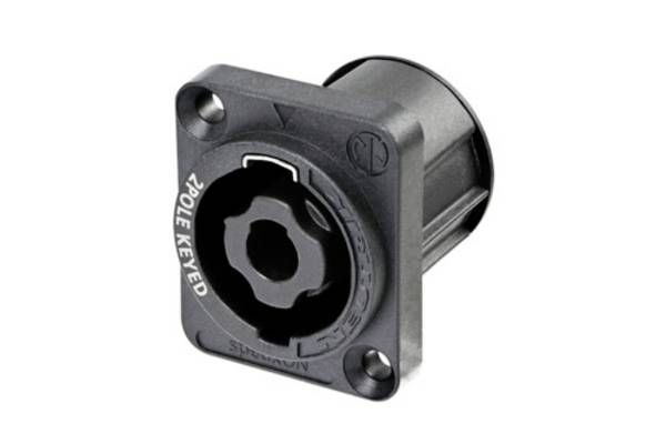 Neutrik NL2MPXX Connettore per altoparlanti Presa a pannello contatti dritti Numero Poli (num): 2 Mono Nero 1 pz. Singolo