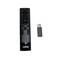 Un telecomando nero con dongle USB di BenQ. Il telecomando ha tasti per l'accensione, il volume, il menu e la navigazione.