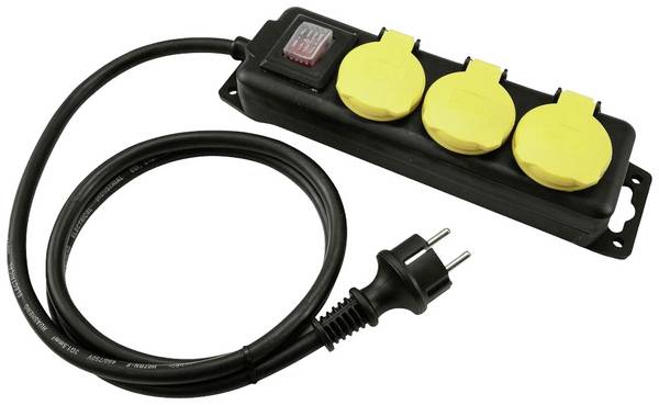 Eurolite 30240119 Multipresa con interruttore  Nero, Giallo Schuko 1 pz.