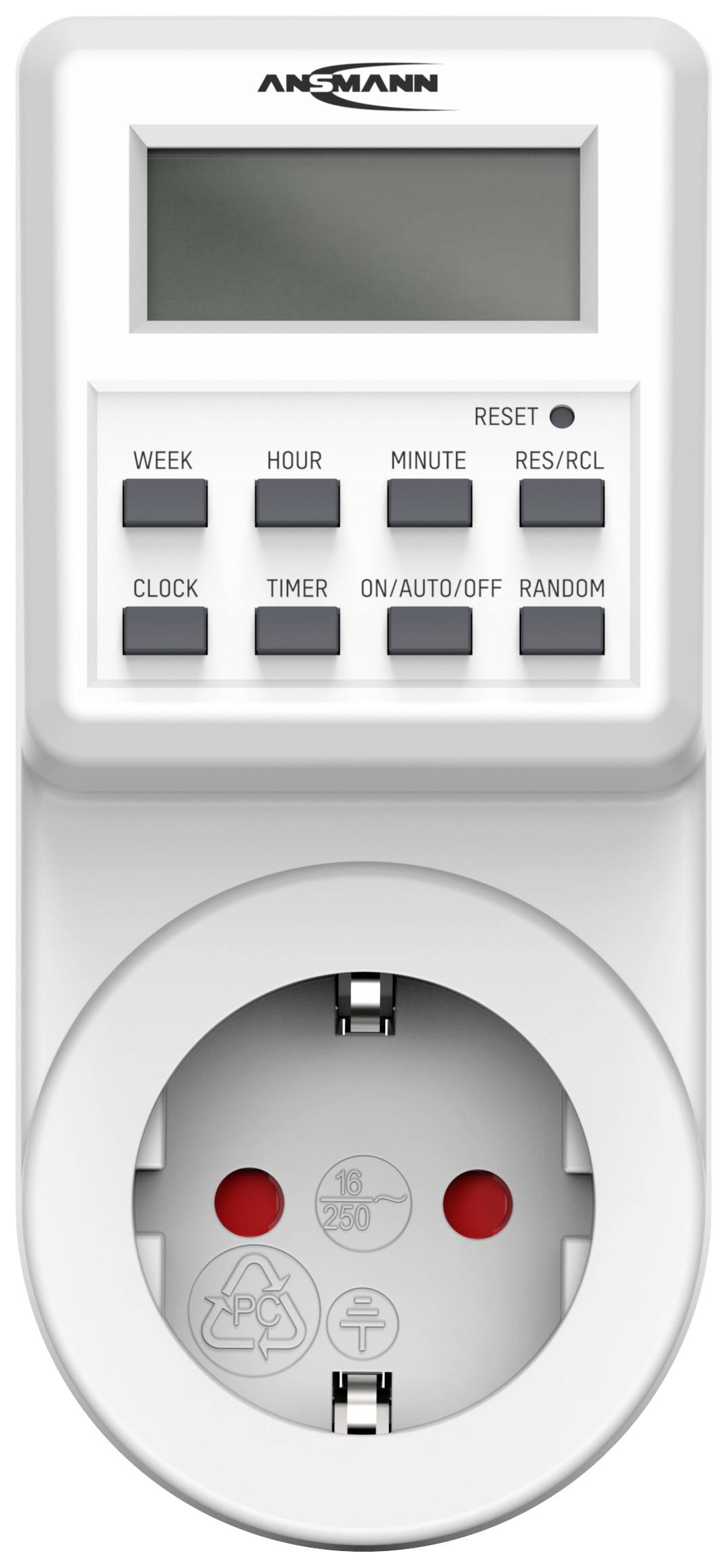 Timer Digitale ANSMANN AES4 - 3680W, 10 Programmi, Funzione Casual, Con Batteria Di Backup - Foto 3