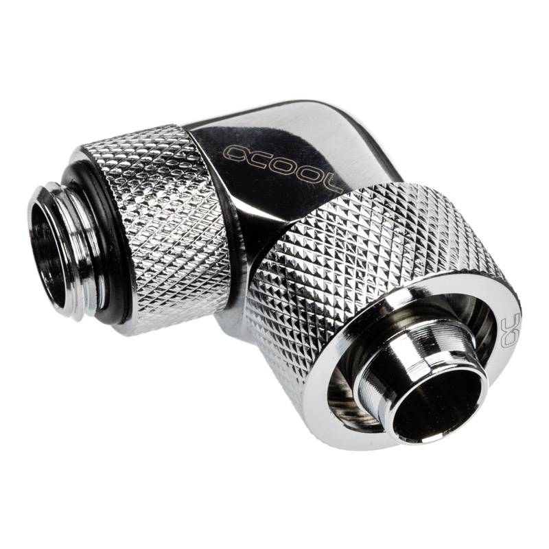 RACCORD ROTATIF COUDÃƒâEUR° Ãƒâ‚¬ COMPRESSION POUR TUBE ÃƒËœ16MM - G1/4 ALPHACOOL EISZAPFEN (ARGENT)-1