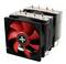 Un dissipatore di calore per CPU con ventola rossa e multiple alette, idoneo per la dissipazione efficiente del calore dai processori dei computer.