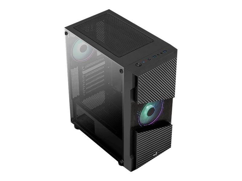 Aerocool Menace Saturn RGB Midi Tower Tempered Glass - Black-10