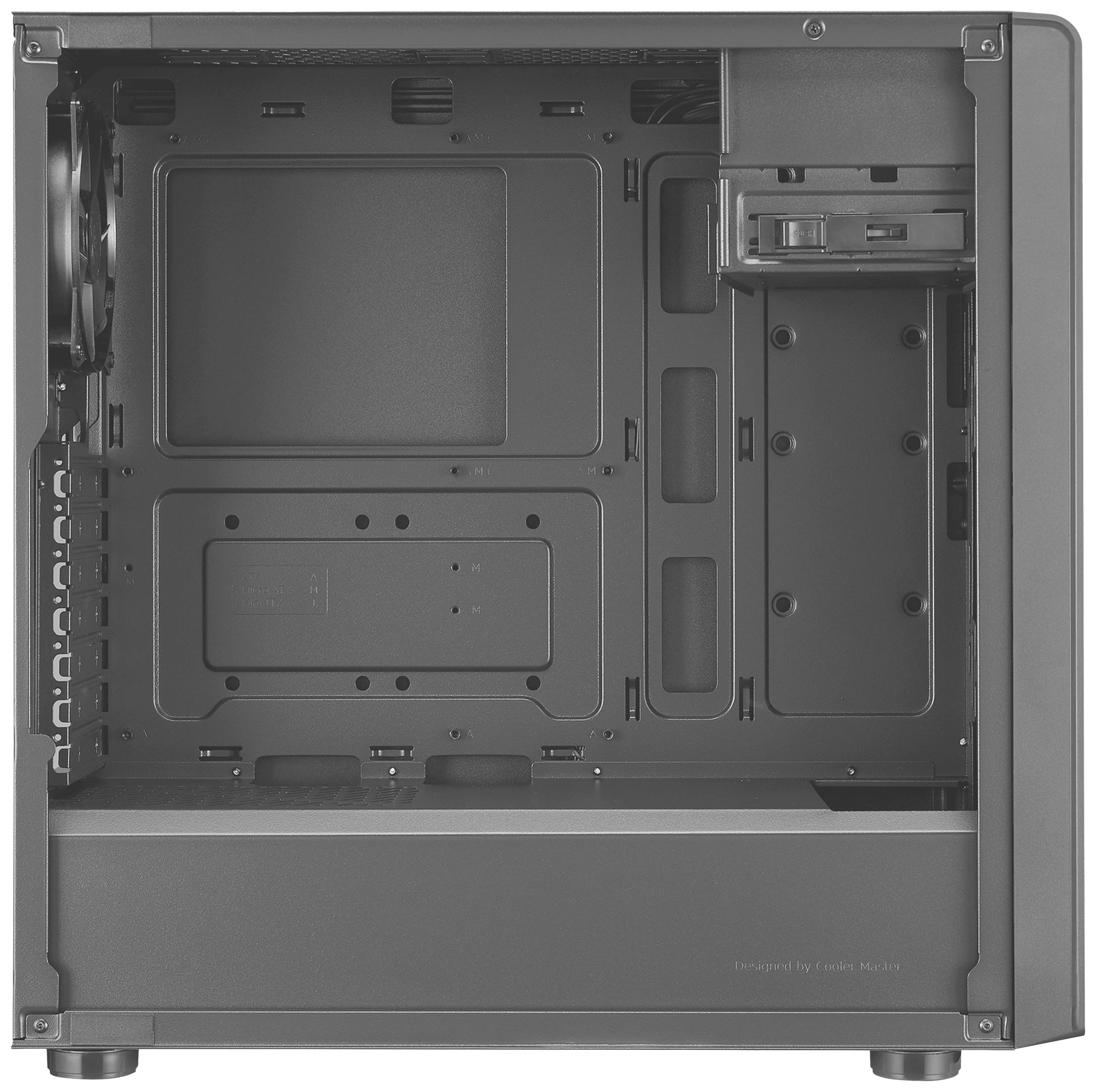 Cooler master case elite 500 odd 2 usb 3.2 1x 5.25 5x 2.5 2x combo 2.5-3.5 no psu black-3