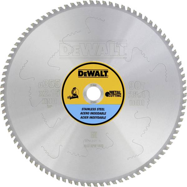 DEWALT  DT1922-QZ Lama circolare 355 x 25.4 mm Numero di denti: 90 1 pz.
