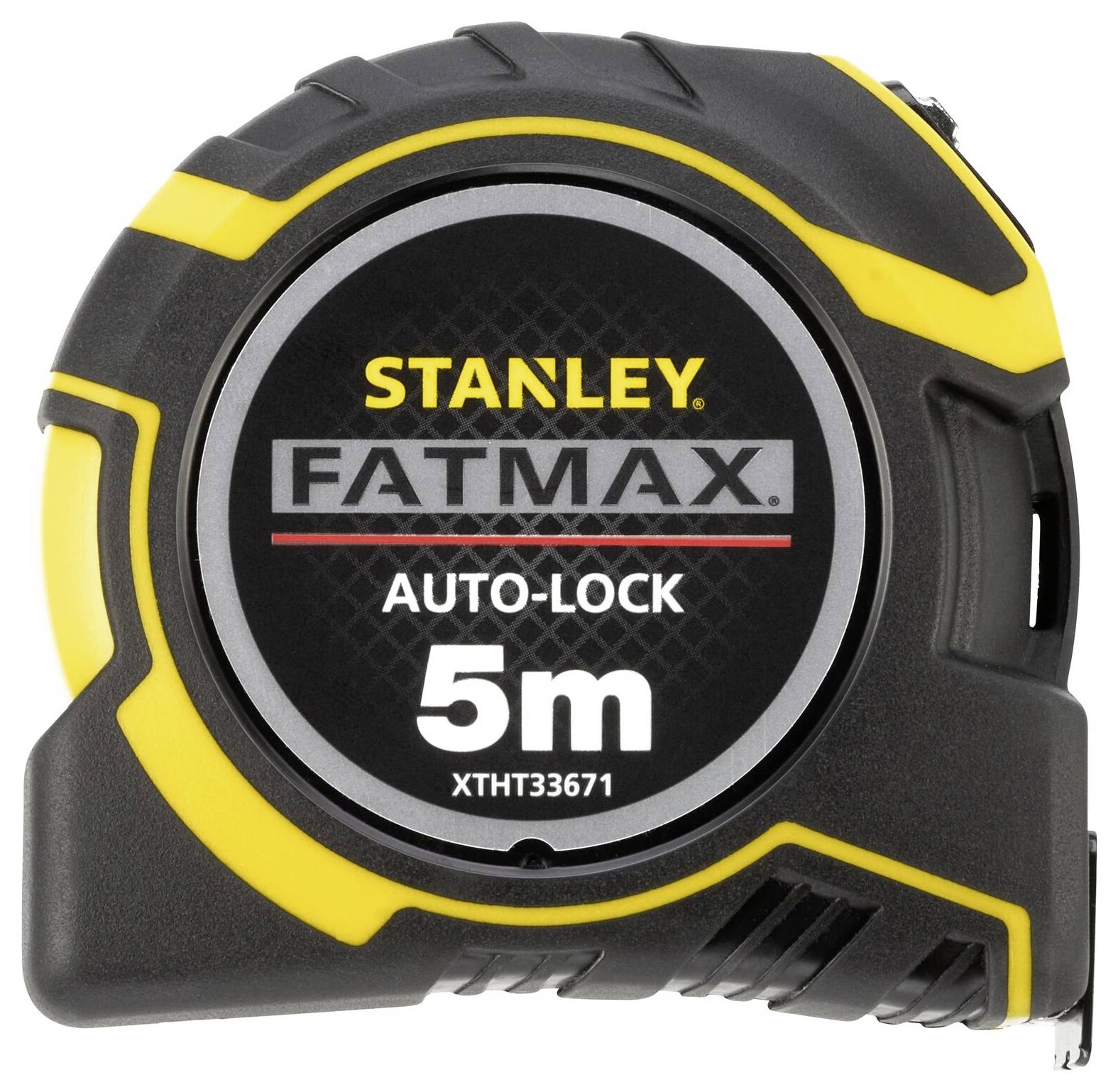 Flessometro 'Stanley FatMax Auto-Lock', 5 metri, con rivestimento in plastica nero e giallo, ideale per misurazioni precise nei progetti edili.
