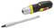 Cacciavite con bit intercambiabile. Impugnatura con corpo nero e accento giallo, bit in colore argento.