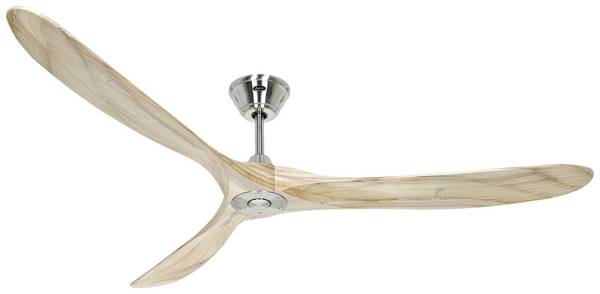 CasaFan ECO GENUINO 180 BN-NT Ventilatore da soffitto  30 W (Ø x A) 1800 mm x 290 mm Cromo con telecomando, Funzione invernale