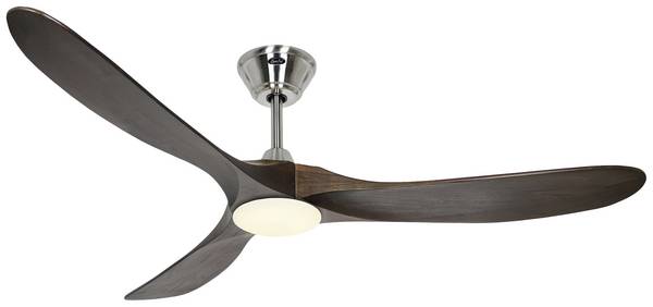 CasaFan ECO GENUINO-L 152 BN-NB Ventilatore da soffitto  16.5 W (Ø x A) 1520 mm x 340 mm Cromo con telecomando, Funzione invernale