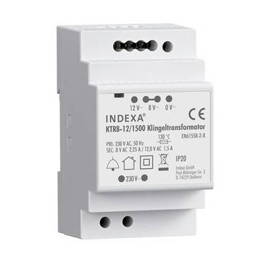 PENTATECH 32126 Trasformatore per campanello 8 V/AC, 12 V/AC