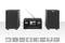 Impianto stereo con display frontale, due altoparlanti e un'antenna. Supporta DAB+, FM, radio internet, USB, lettore multimediale.