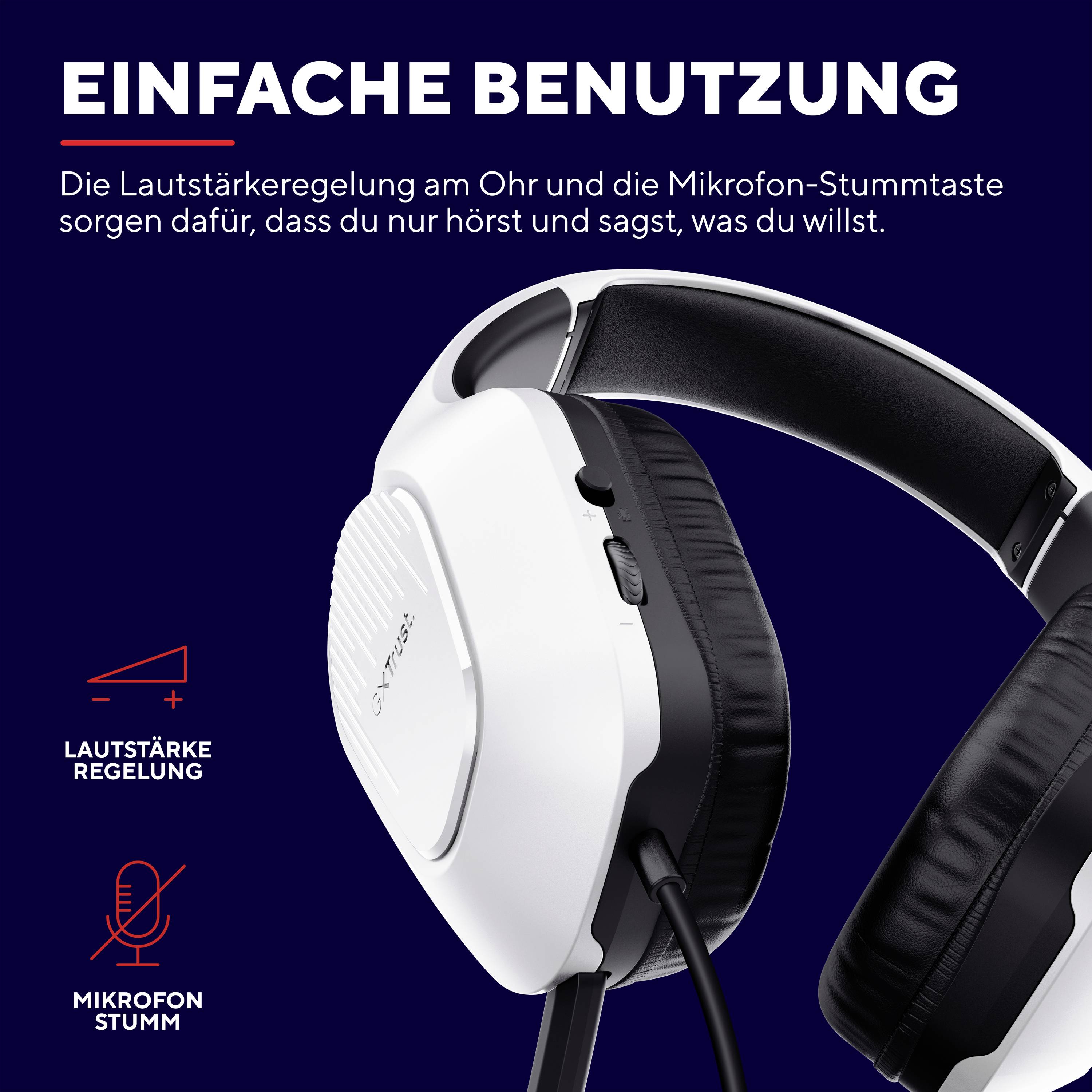 Trust GXT 415W Zirox Auricolare Cablato A Padiglione Giocare Bianco-24