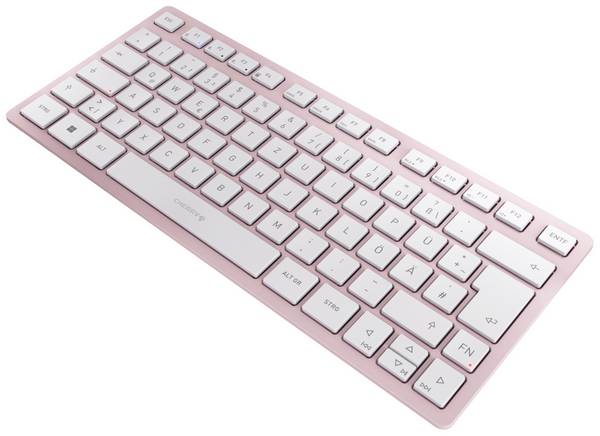 CHERRY KW 7100 MINI BT Bluetooth® Tastiera Tedesco, QWERTZ Rosa Pulsanti silenziosi, funzione multipair