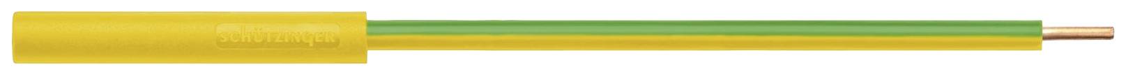 Cavo giallo con striscia verde e nucleo in rame di rame, comunemente utilizzato per la messa a terra negli impianti elettrici.