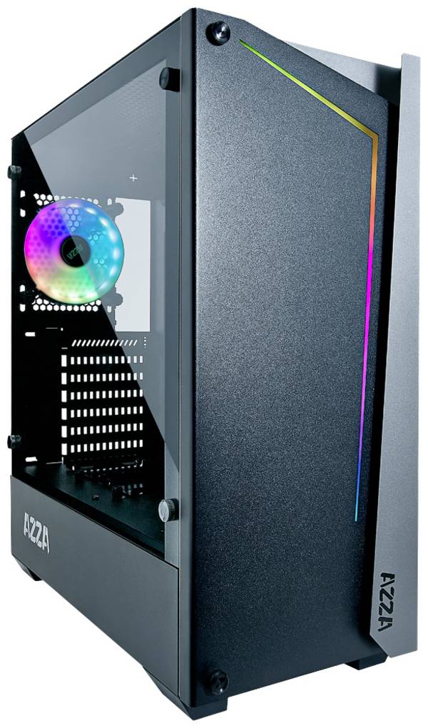 Custodia Azza Apollo 430 Midi Tower Nero, Trasparente