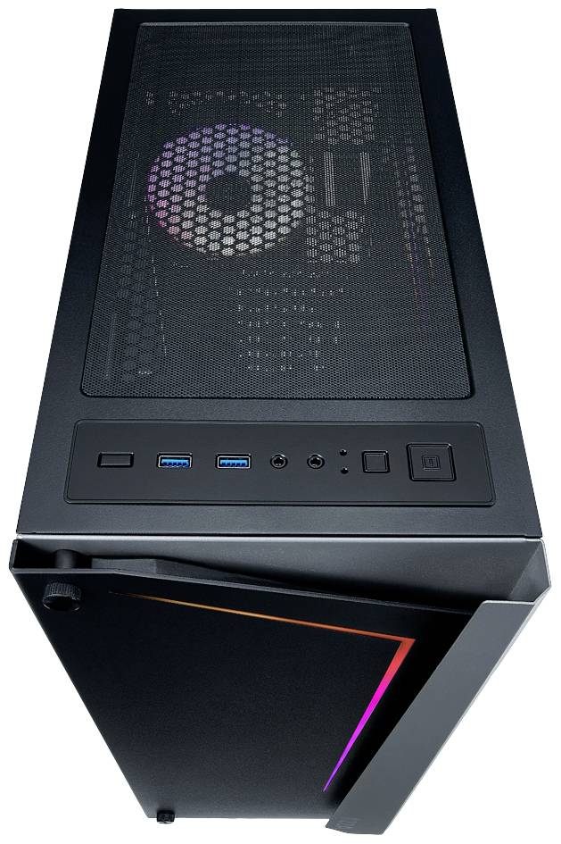 Custodia Azza Apollo 430 Midi Tower Nero, Trasparente-2