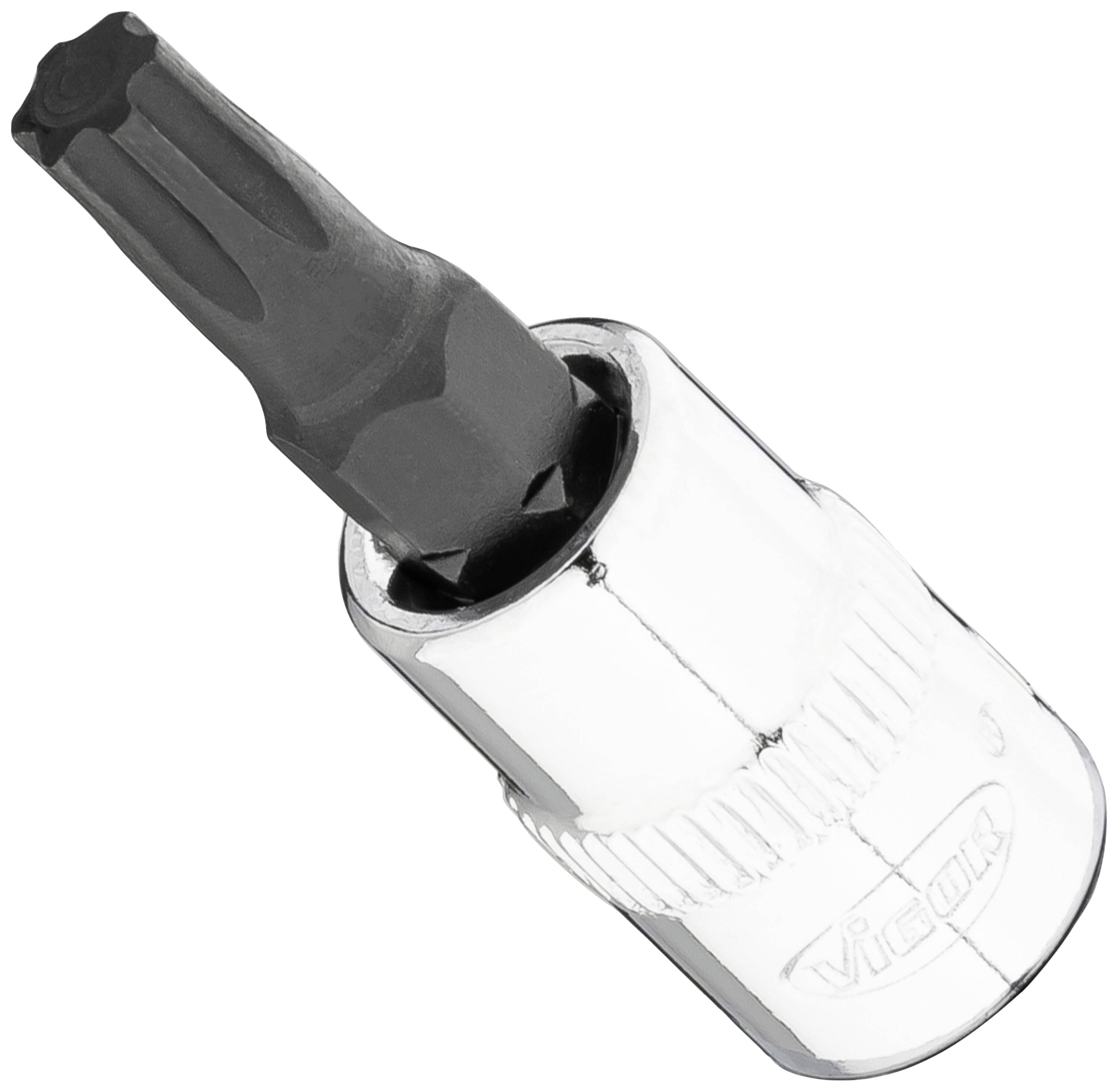 Vigor V7037-IP27 Profili a T+ Inserto giravite T 27 1 pezzo Quadrata , 1/4" (6.3 mm)