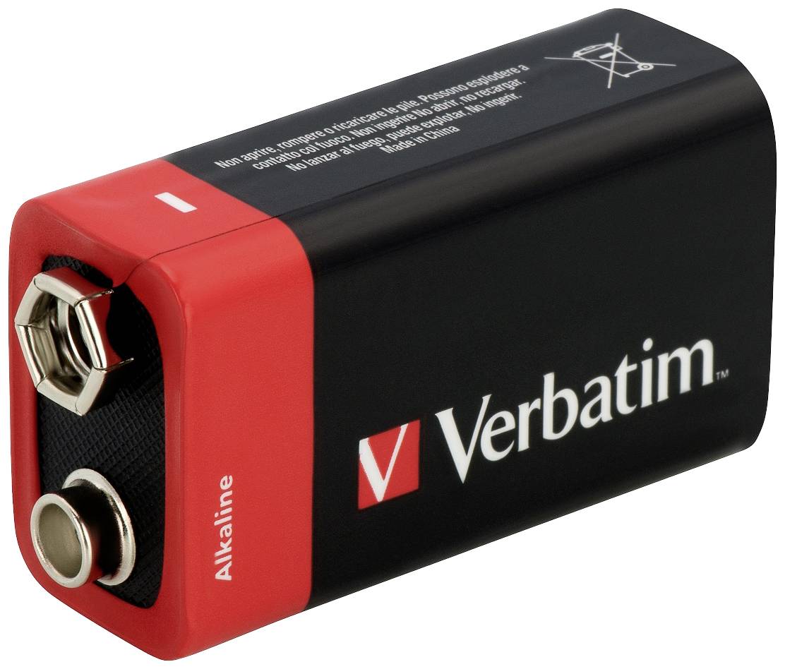 Verbatim Batterie Verbatim Alkaline 9V 1er Pack (49924)-1