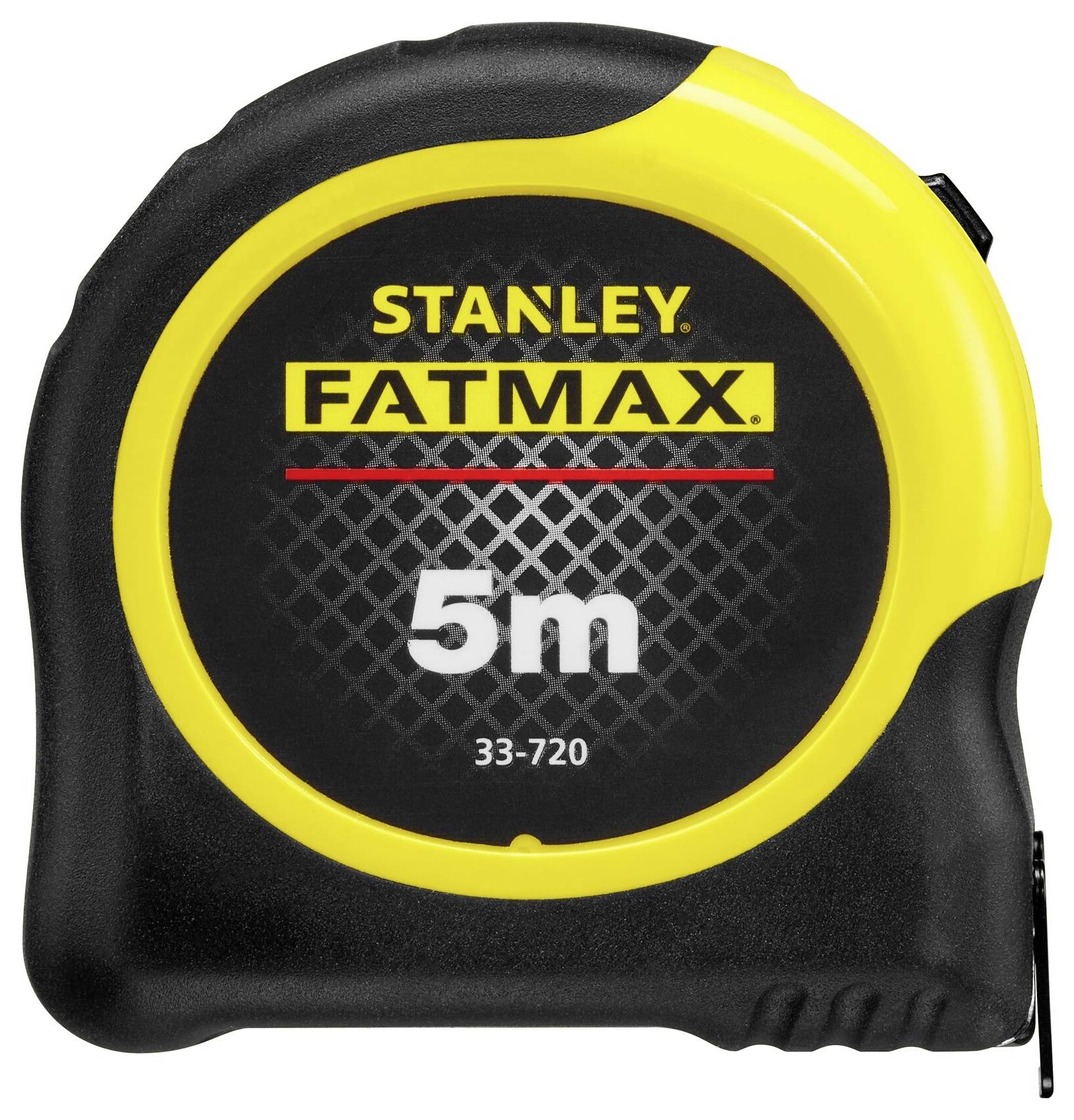 Nastro metrico nero e giallo con la scritta 'Stanley Fatmax'. Misura fino a 5 metri.