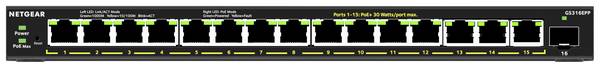 NETGEAR GS316EPP-100PES GS316EPP Switch di rete 16 Porte 1 GBit/s Funzione PoE