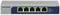 Switch di rete NETGEAR M5105 con cinque porte Ethernet, adatto per trasferimenti dati e connessioni di rete in ambienti da ufficio.