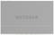 Logo grigio sfumato di Netgear, un produttore di attrezzature di rete.