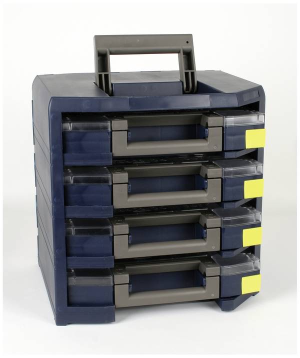 raaco boxxser Telaio di supporto per scatole porta assortimenti (L x L x A) 350 x 347 x 342 mm Scomparti: 4 Incl. Impugnatura Pezzo Contenuto 1 pz.