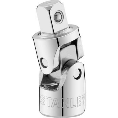 Un adattatore universale cromato con il marchio 'STANLEY' sul bordo inferiore. Collega gli utensili in spazi ristretti.