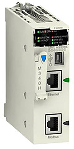 Un modulo elettronico bianco con connessioni Ethernet e Modbus, con indicatori LED in alto. Viene utilizzato nelle reti industriali.