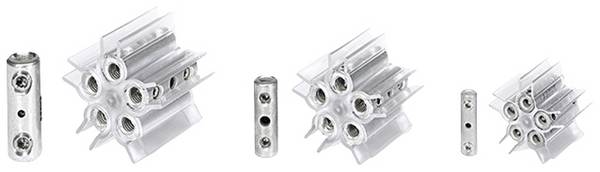 HellermannTyton 435-01407 SV1-SNCU-CL Blocco di connessione flessibile: -  rigido: 1.5-6 mm² Numero Poli (num): 5 1 pz. Trasparente
