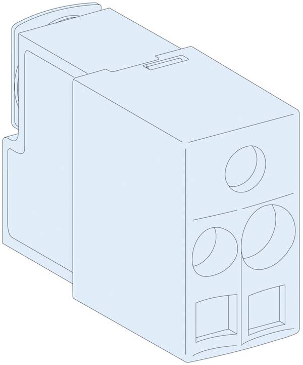 Schneider Electric LVS04151 PrismaSeT-P, Linergy BW, morsetto di derivazione per sbarre di distribuzione, 1x6mm²+ 1x10mm², (12 pezzi) Accessori di distribuzione di piccole dimensioni 1 pz.