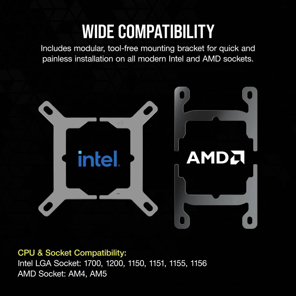 CORSAIR DISSIPATORE ICUE LINK H100I RGB AIO, 240MM RADIATOR, LIQUID CPU COOLER-16