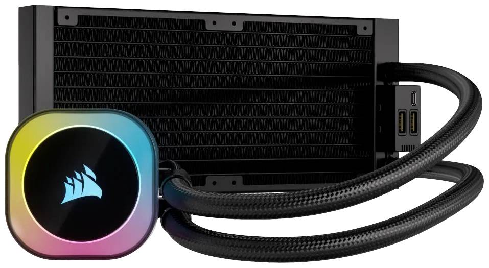 CORSAIR DISSIPATORE ICUE LINK H100I RGB AIO, 240MM RADIATOR, LIQUID CPU COOLER-2