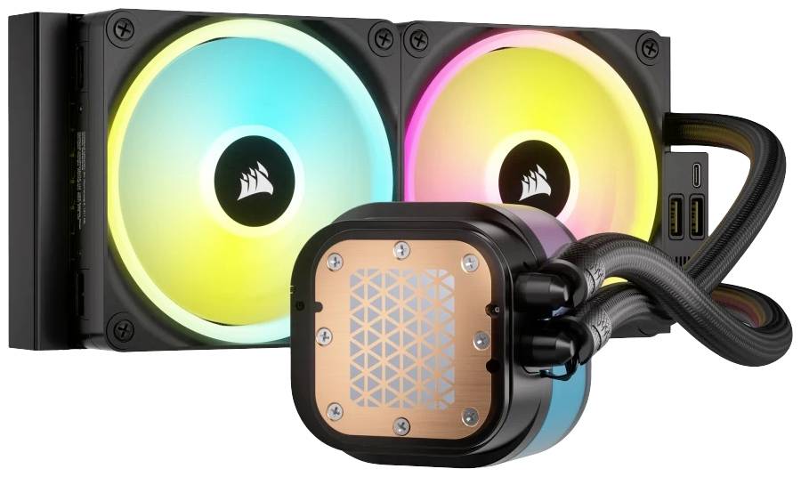 CORSAIR DISSIPATORE ICUE LINK H100I RGB AIO, 240MM RADIATOR, LIQUID CPU COOLER-6