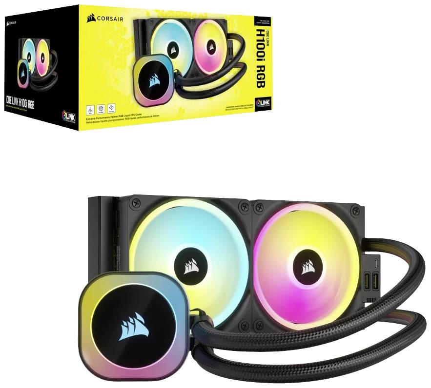 CORSAIR DISSIPATORE ICUE LINK H100I RGB AIO, 240MM RADIATOR, LIQUID CPU COOLER-11
