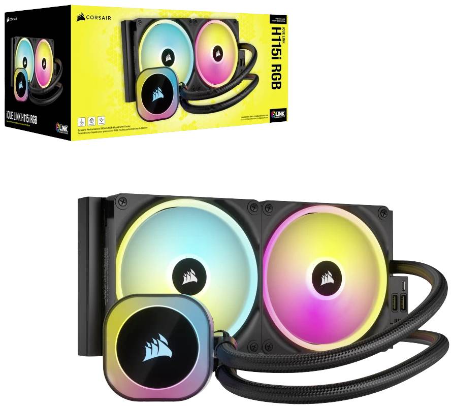 Corsair H115I Processore Kit di raffreddamento a liquido 14 cm Nero (Corsair iCue Link H115i 280mm RGB Liqu)-9