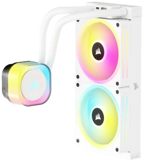 Corsair H100I Processore Raffreddatore ibrido 12 cm Bianco (Corsair iCUE Link H100i RGB Liquid CPU)-4