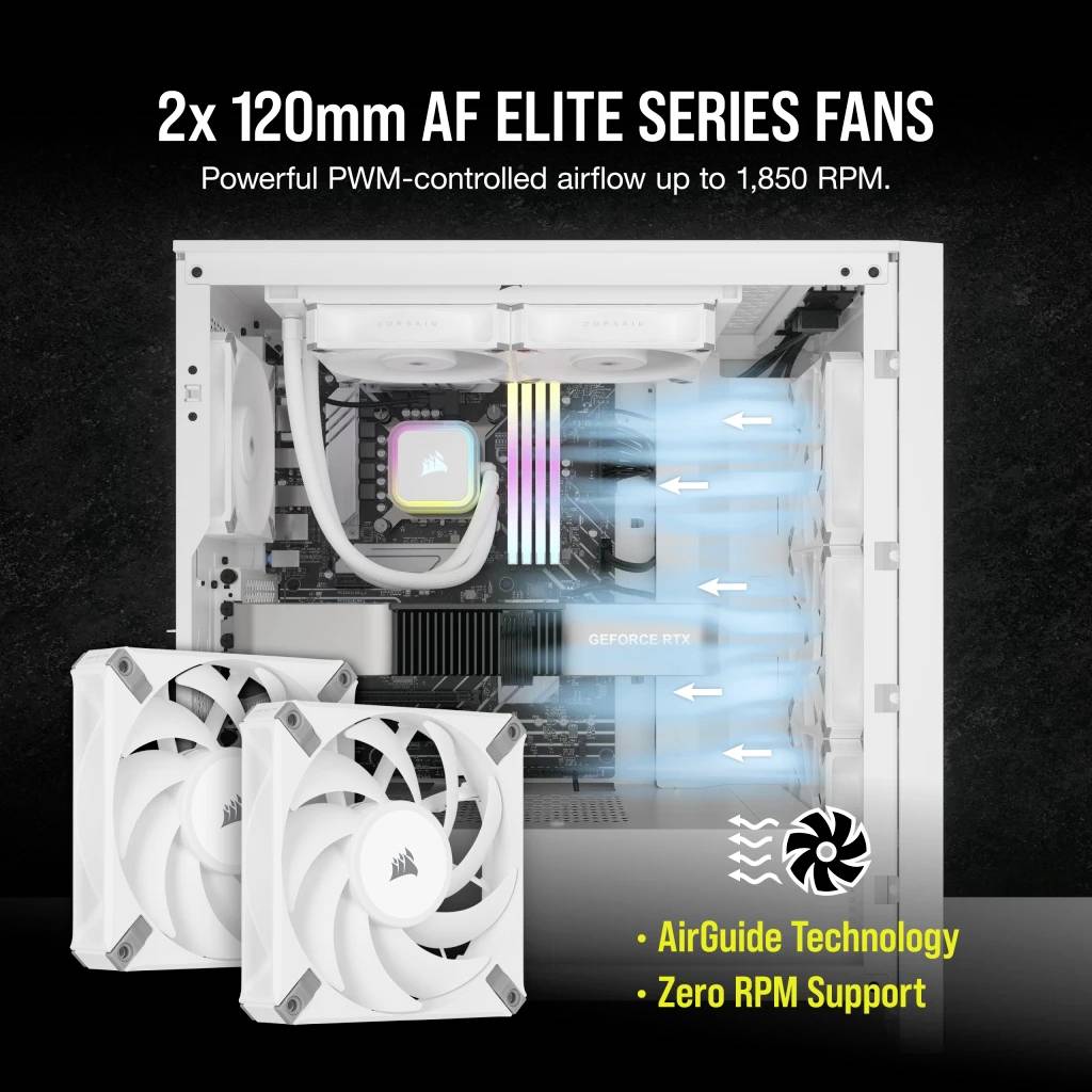 CORSAIR ICUE H100I RGB ELITE LIQUID WHT-7