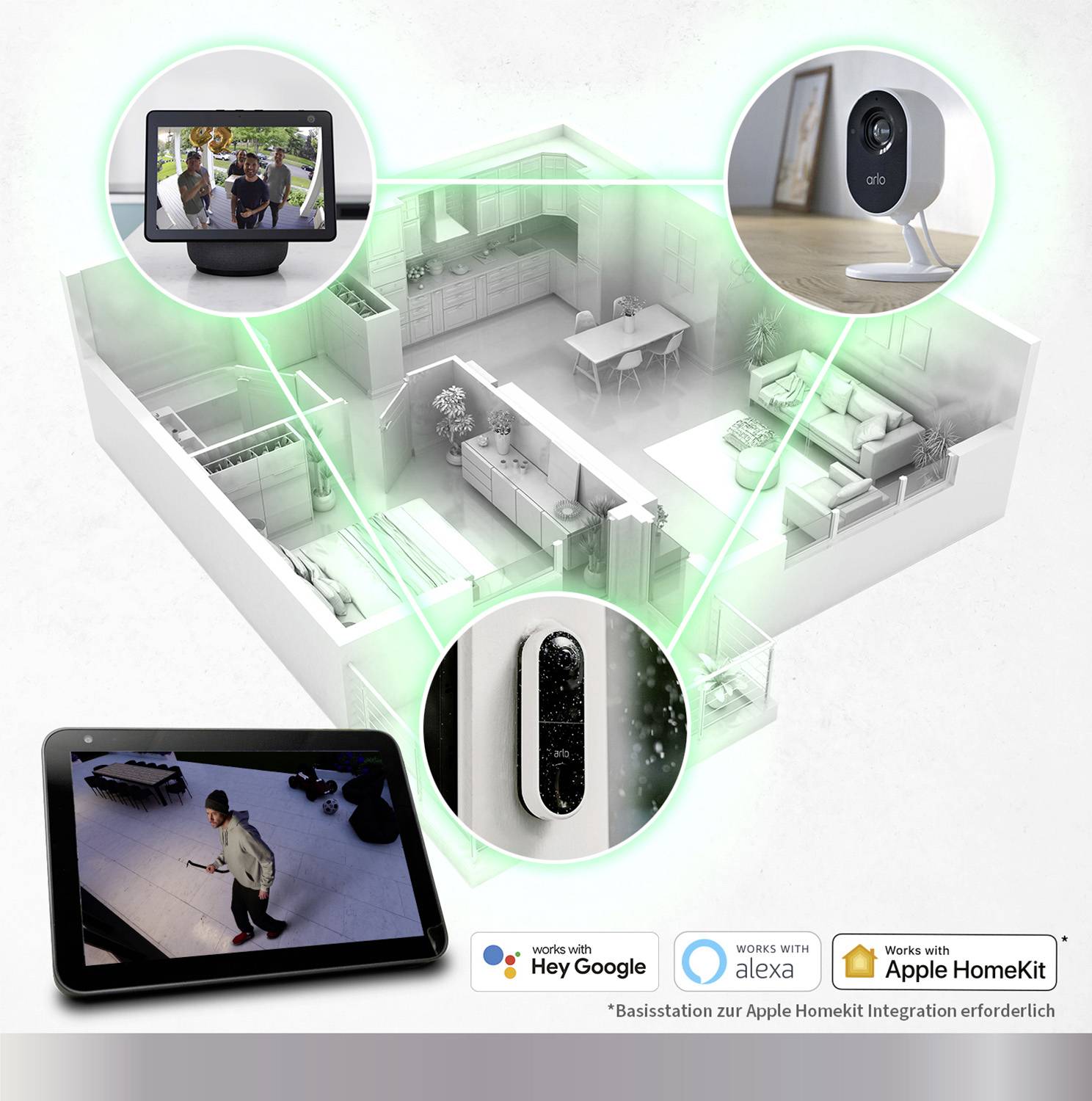ARLO Pro 5 Spotlight Security Camera with 2x Camera Kit VMC4260P-100EUS WLAN IP-Kit videocamere sorveglianza con 2 camer-9