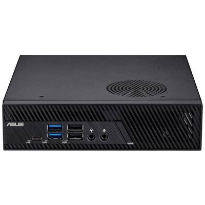 Mini PC nero compatto con diversi porte USB e jack audio sul frontale di un noto marchio di elettronica.