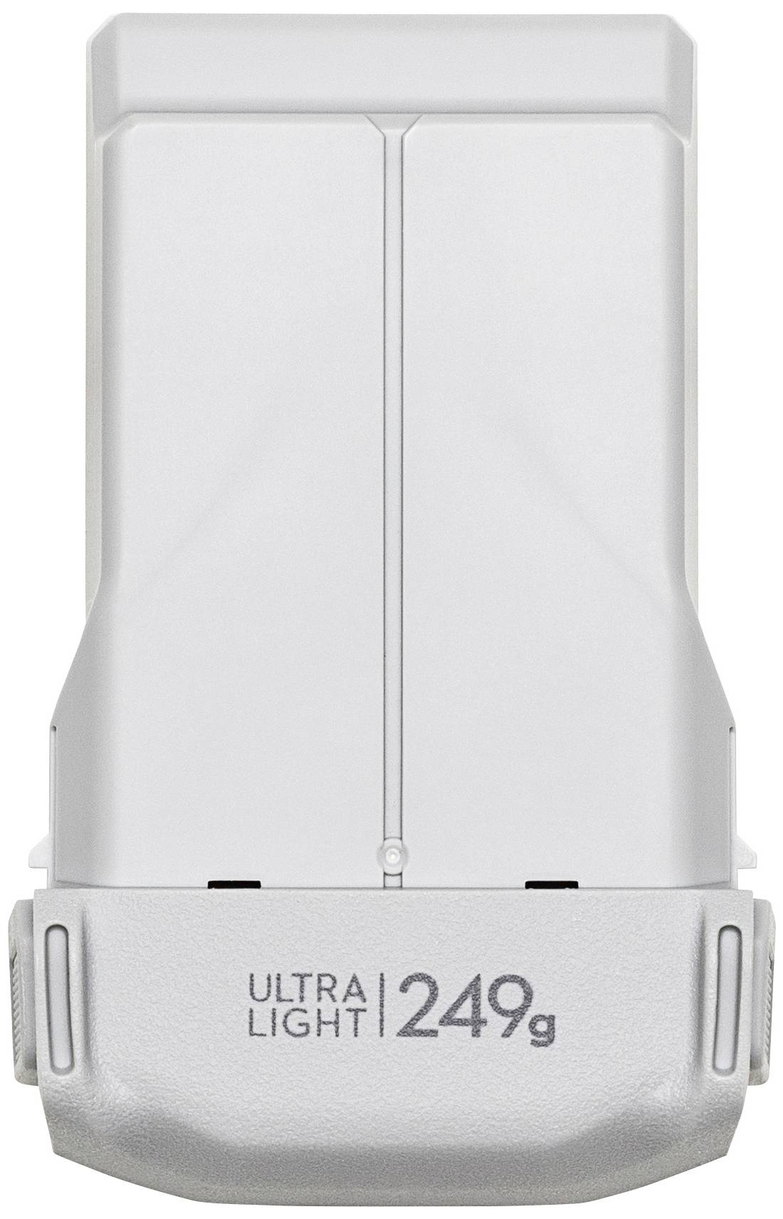 Un drone compatto, bianco con la scritta 'Ultra Light 249g'. Ideale per un volo leggero e portatile.