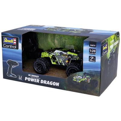Revell RC Car Power Dragon - Velocità massima veloce fino a 25 km/h per azione fuoristrada - Comportamento preciso con sospensione indipendente e ammortizzatori - Batteria agli ioni di litio di lunga Revell RC Car Power Dragon - Velocità massima veloce fino a 25 km/h per azione fuoristrada - Comportamento preciso con sospensione indipendente e ammortizzatori - Batteria agli ioni di litio di lunga