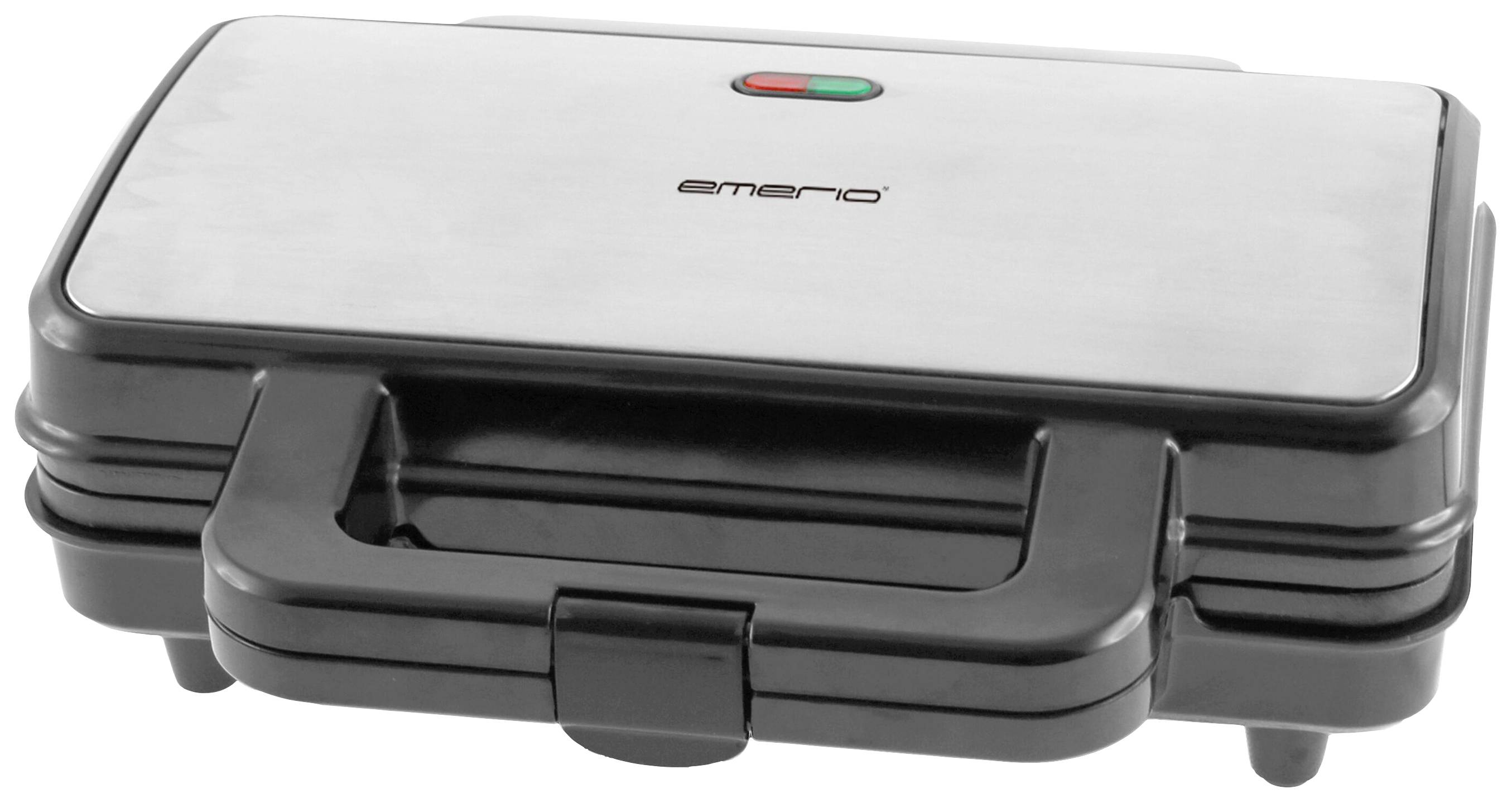 EMERIO Sandwichtoaster Tostiera acciaio inox, Nero