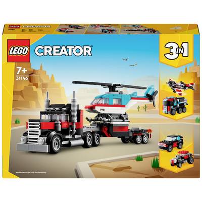 LEGO Creator Set 3-in-1 31146: Include un elicottero, un camion e un fuoristrada. Adatto a bambini dai 7 anni in su.