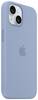 Apple Silicon Case MagSafe Backcover per cellulare Apple iPhone 15 Blu invernale Carica induttiva, Anti urti MT0Y3ZM/A