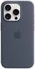 Apple Silicon Case MagSafe Backcover per cellulare Apple iPhone 15 Pro Blu tempesta Carica induttiva, Anti urti MT1D3ZM/A